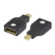 DisplayPort F / Mini DisplayPort M (Thunderbolt) 4K Adapter Black - TECHLY - IADAP DP-MDP2