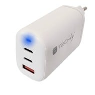 2 USB-C™ and 1 USB-A Wall Power Supply Charger 65W - TECHLY - IPW-USB-65W2C1A